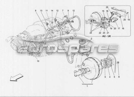 a part diagram from the Maserati GranCabrio parts catalogue