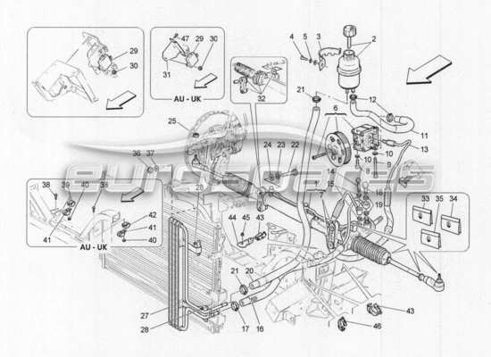 a part diagram from the Maserati GranCabrio parts catalogue