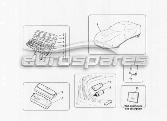 a part diagram from the Maserati GranCabrio parts catalogue