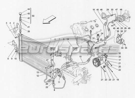 a part diagram from the Maserati GranCabrio parts catalogue