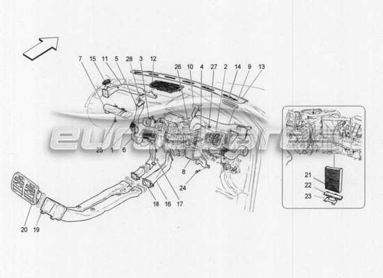 a part diagram from the Maserati GranCabrio parts catalogue