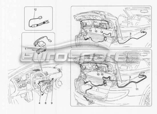 a part diagram from the Maserati GranCabrio parts catalogue