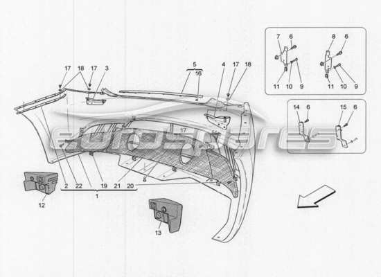 a part diagram from the Maserati GranCabrio parts catalogue