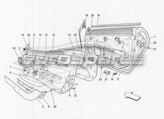 a part diagram from the Maserati GranCabrio parts catalogue