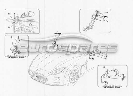 a part diagram from the Maserati GranCabrio parts catalogue