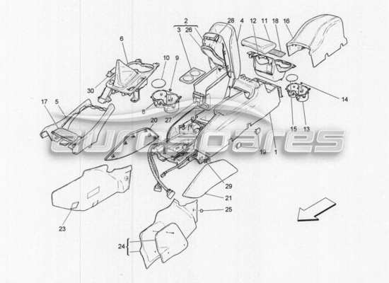 a part diagram from the Maserati GranCabrio parts catalogue