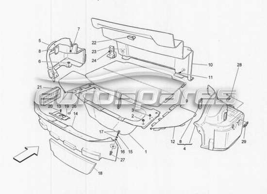 a part diagram from the Maserati GranCabrio parts catalogue