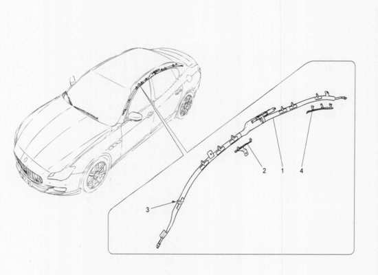 a part diagram from the Maserati Quattroporte M156 (2014 onwards) parts catalogue