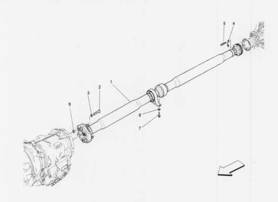 a part diagram from the Maserati Quattroporte M156 (2014 onwards) parts catalogue