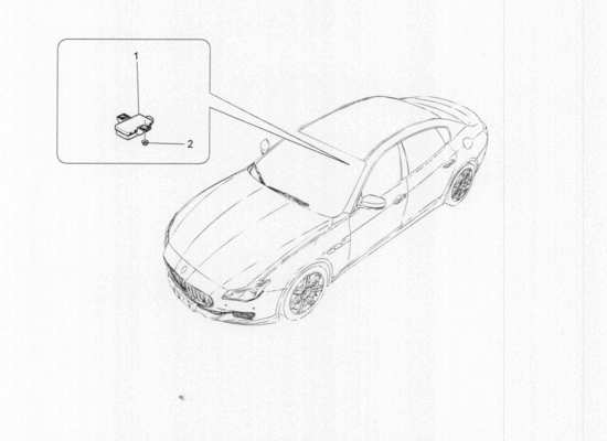 a part diagram from the Maserati Quattroporte M156 (2014 onwards) parts catalogue