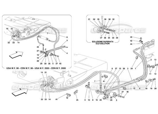 a part diagram from the Ferrari 550 parts catalogue