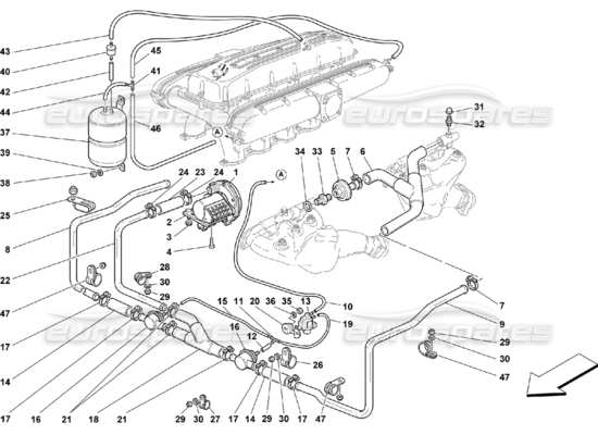 a part diagram from the Ferrari 550 parts catalogue