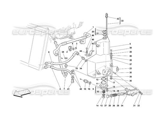 a part diagram from the Ferrari 550 parts catalogue