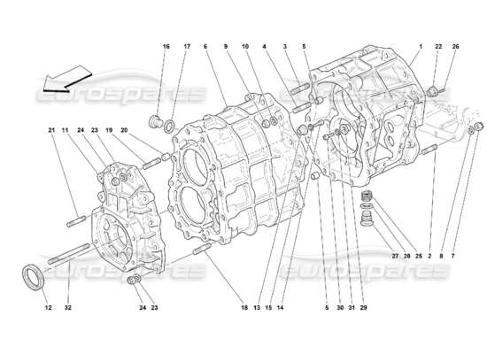 a part diagram from the Ferrari 550 parts catalogue