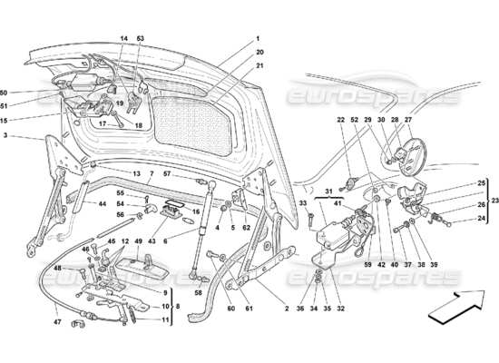 a part diagram from the Ferrari 550 parts catalogue