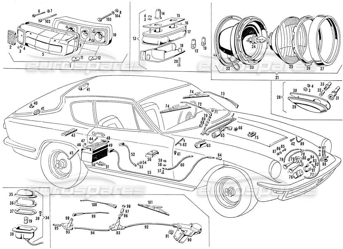 Part diagram containing part number BL0055961