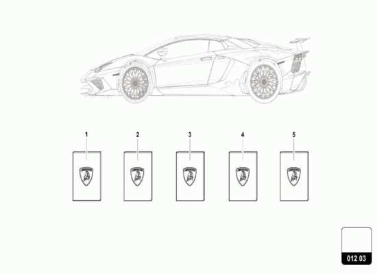 a part diagram from the Lamborghini Centenario parts catalogue