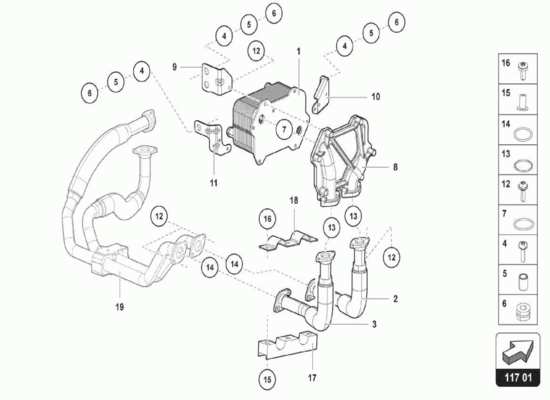 a part diagram from the Lamborghini Centenario parts catalogue