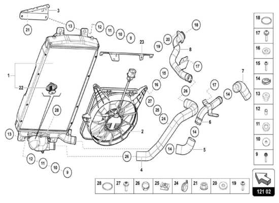 a part diagram from the Lamborghini Centenario parts catalogue