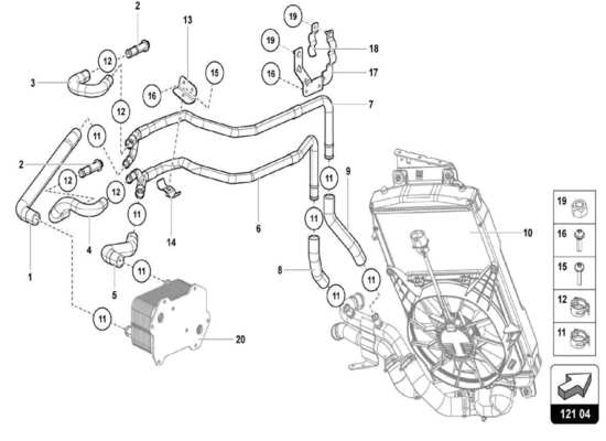 a part diagram from the Lamborghini Centenario parts catalogue