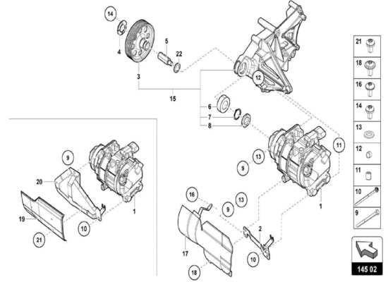 a part diagram from the Lamborghini Centenario parts catalogue