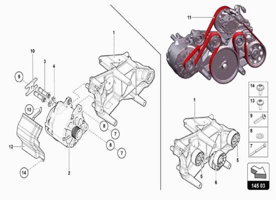 a part diagram from the Lamborghini Centenario parts catalogue