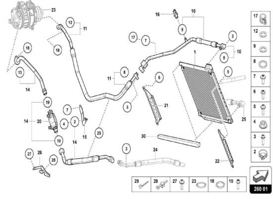 a part diagram from the Lamborghini Centenario parts catalogue