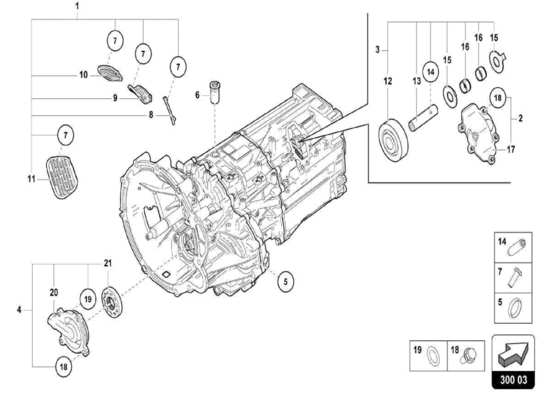 a part diagram from the Lamborghini Centenario parts catalogue