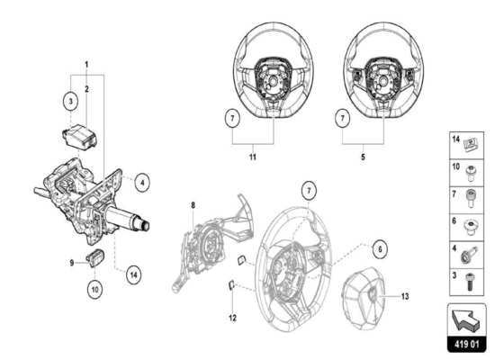 a part diagram from the Lamborghini Centenario parts catalogue