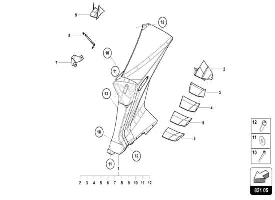 a part diagram from the Lamborghini Centenario parts catalogue