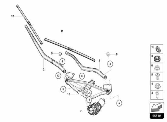 a part diagram from the Lamborghini Centenario parts catalogue