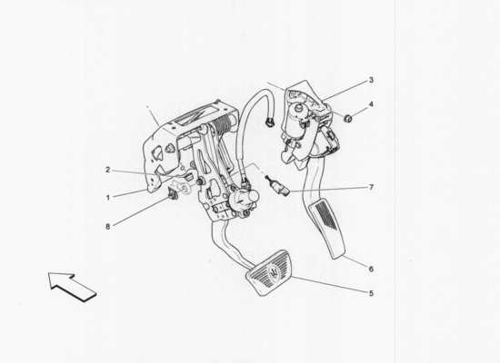 a part diagram from the Maserati Quattroporte M156 (2014 onwards) parts catalogue