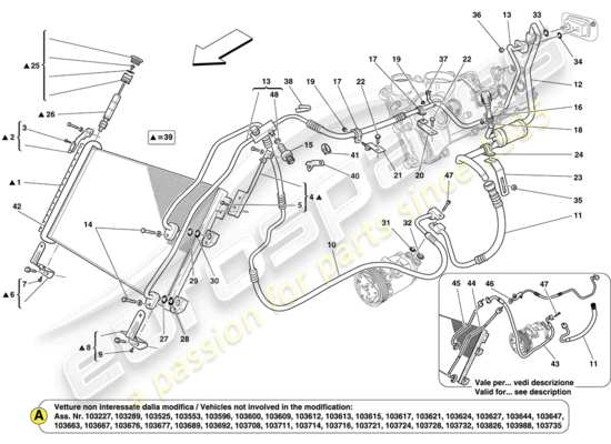 a part diagram from the Ferrari California parts catalogue