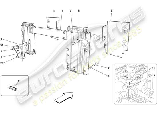 a part diagram from the Ferrari California parts catalogue