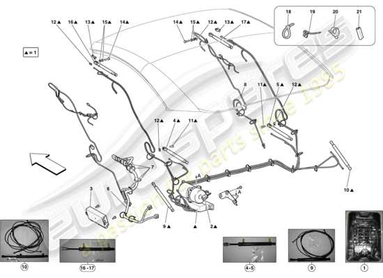 a part diagram from the Ferrari California parts catalogue