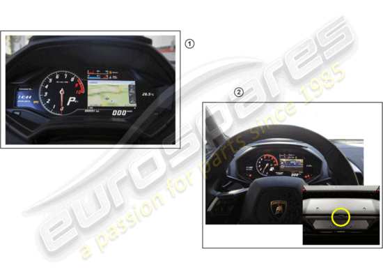 a part diagram from the Lamborghini Huracan Accessories parts catalogue