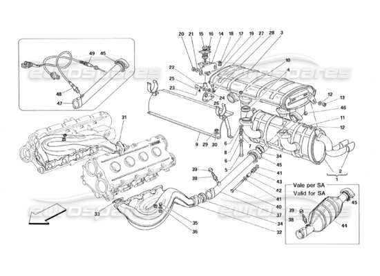 a part diagram from the Ferrari 348 parts catalogue