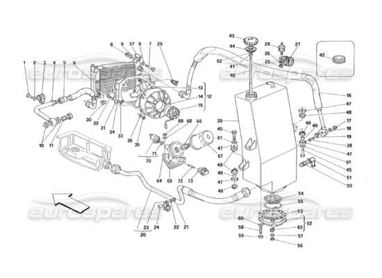 a part diagram from the Ferrari 348 parts catalogue