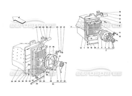 a part diagram from the Ferrari 348 parts catalogue