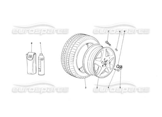 a part diagram from the Ferrari 348 parts catalogue