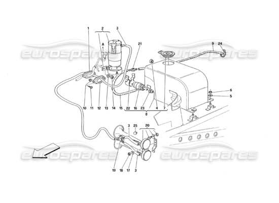 a part diagram from the Ferrari 348 parts catalogue