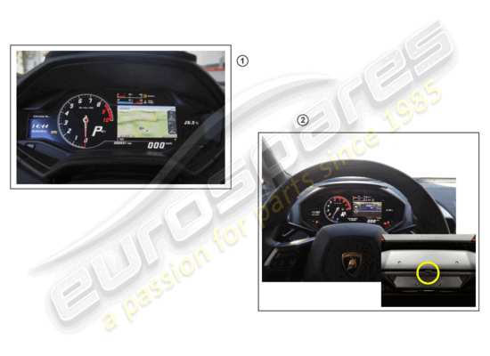 a part diagram from the Lamborghini Huracan Accessories parts catalogue