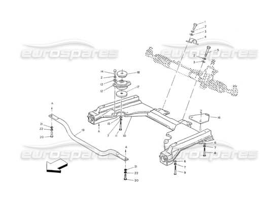 a part diagram from the Maserati Ghibli (1993-1995) parts catalogue