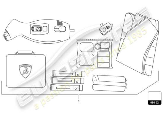 a part diagram from the Lamborghini Urus parts catalogue