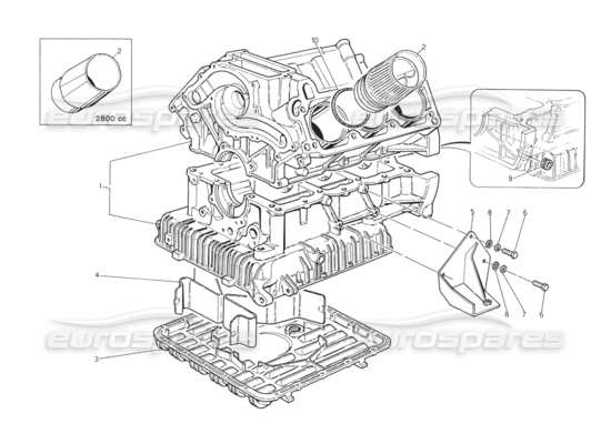 a part diagram from the Maserati Biturbo (1983-1995) parts catalogue