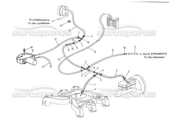 a part diagram from the Maserati Biturbo (1983-1995) parts catalogue