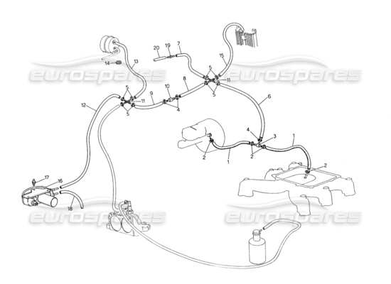 a part diagram from the Maserati Biturbo (1983-1995) parts catalogue