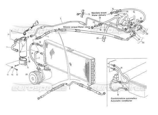 a part diagram from the Maserati Biturbo (1983-1995) parts catalogue