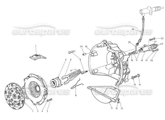 a part diagram from the Maserati Biturbo (1983-1995) parts catalogue