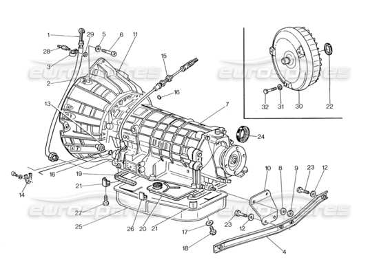 a part diagram from the Maserati Biturbo (1983-1995) parts catalogue